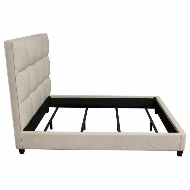 Grid Tufted Low Profile Bed Frame-Beds-Diamond Sofa-LOOMLAN