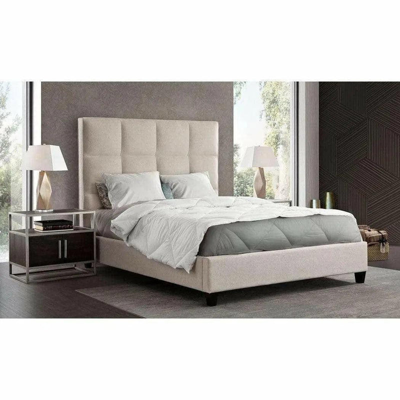 Grid Tufted Low Profile Bed Frame-Beds-Diamond Sofa-LOOMLAN