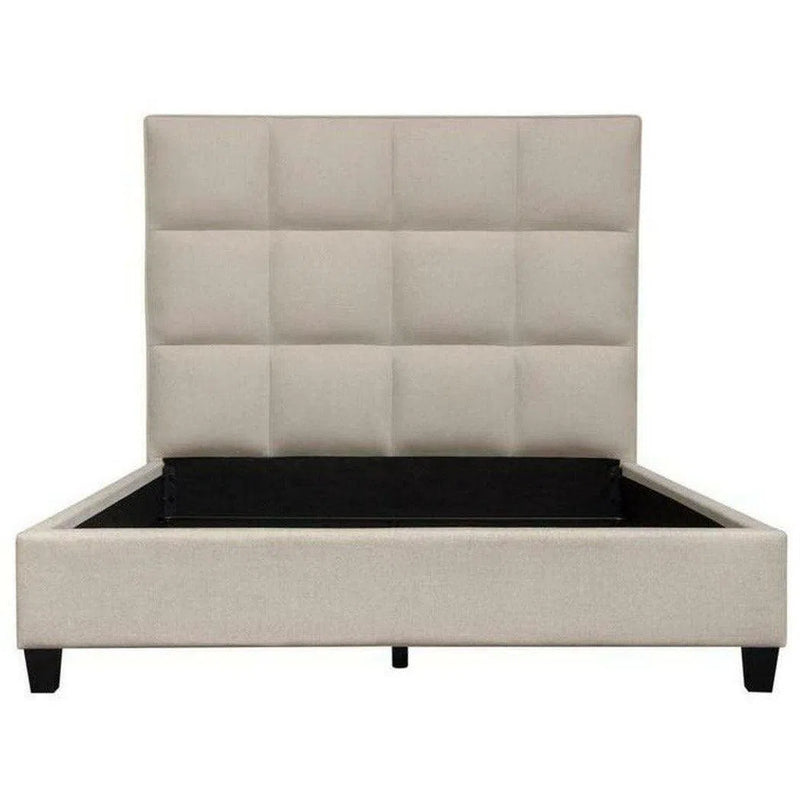 Grid Tufted Queen Bed in Sand Fabric Beds LOOMLAN By Diamond Sofa