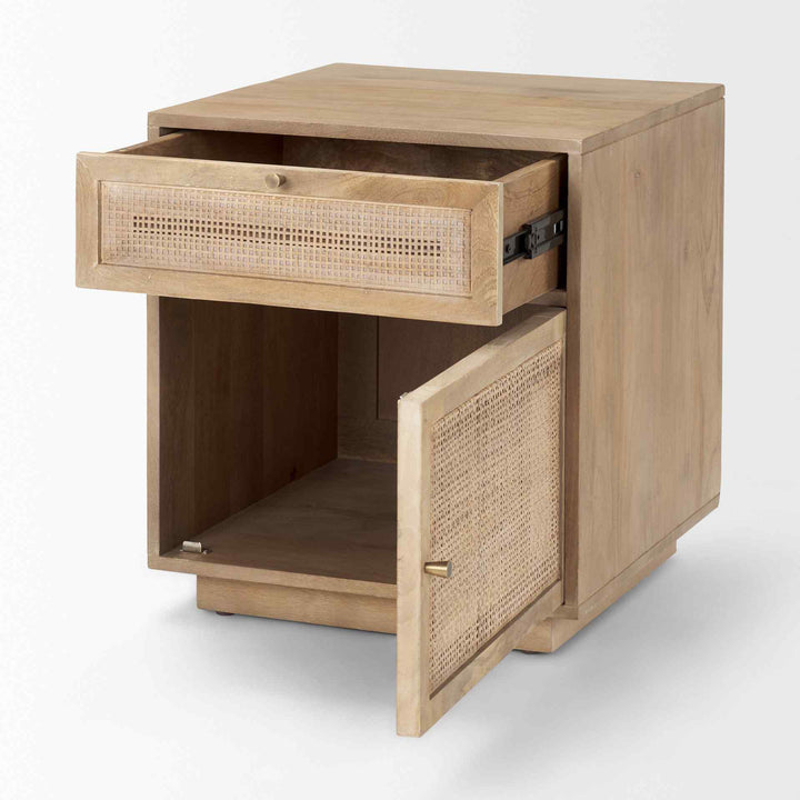 Grier One Drawer Wood Nightstand-Nightstands-Mercana-LOOMLAN