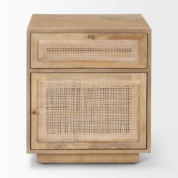Grier One Drawer Wood Nightstand-Nightstands-Mercana-LOOMLAN