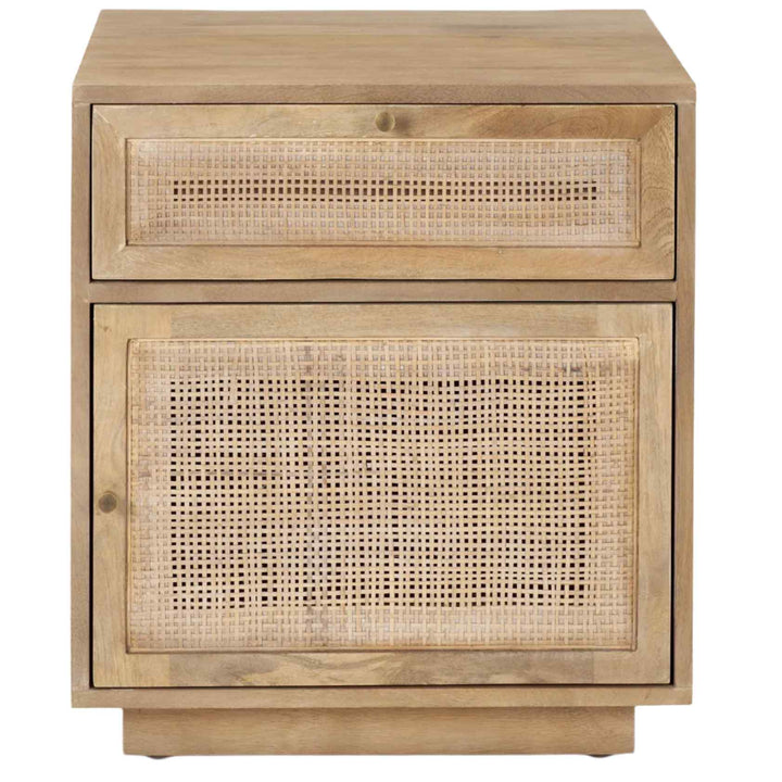 Grier One Drawer Wood Nightstand-Nightstands-Mercana-LOOMLAN