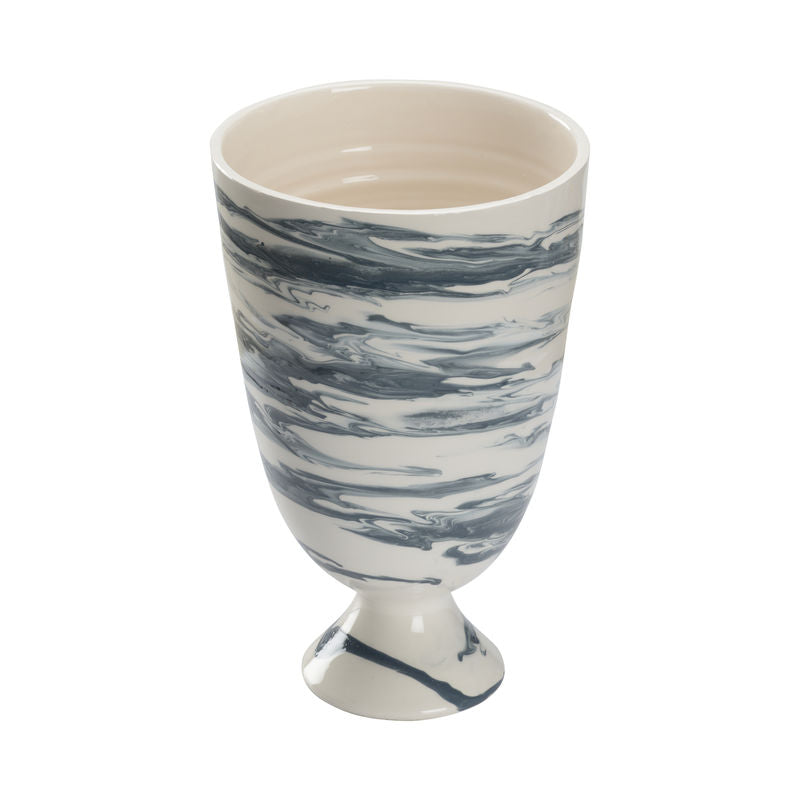 Grigio Footed Marble Made Vase