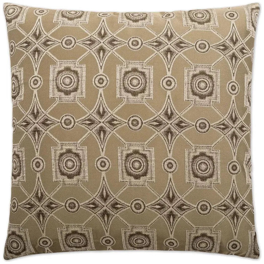 Gris Oyster Brown Throw Pillow With Insert