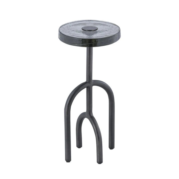 Grove Artisanal Black Nickel Drinks Table