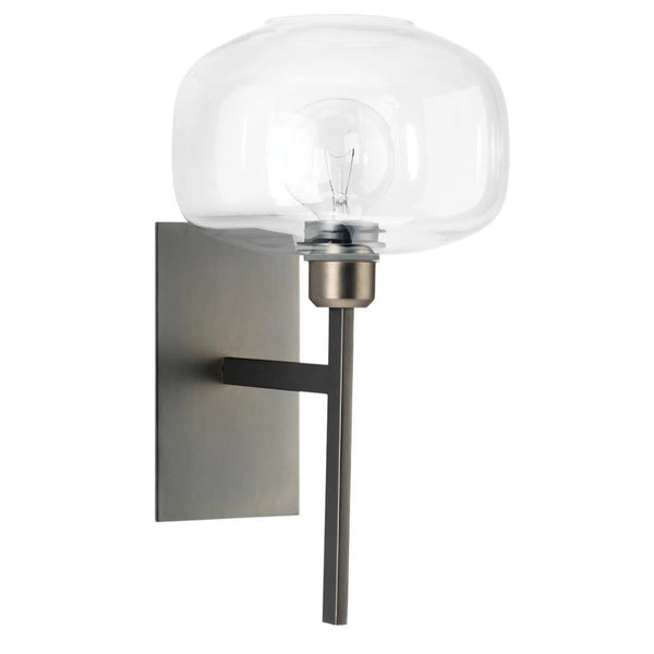 Gunmetal Clear Glass Scando Mod Sconce Wall Sconces LOOMLAN By Jamie Young