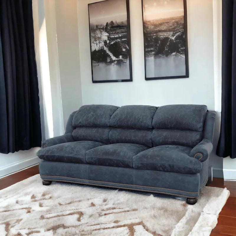 Gunslinger Leather Sofa - Custom Benchmade in USA Sofas & Loveseats LOOMLAN By Uptown Sebastian