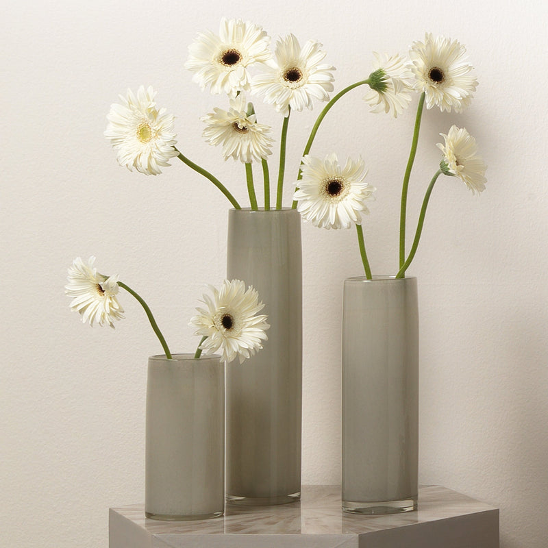 Gwendolyn Hand Blown Vases (Set of 3) - Grey-Vases & Jars-Jamie Young-LOOMLAN