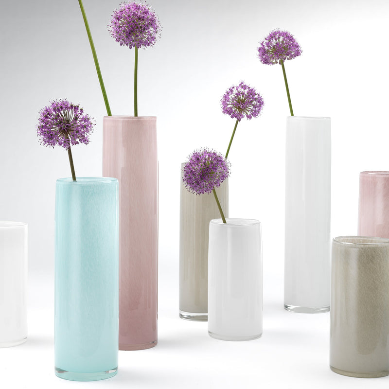 Gwendolyn Hand Blown Vases (Set of 3) - Pink-Vases & Jars-Jamie Young-LOOMLAN