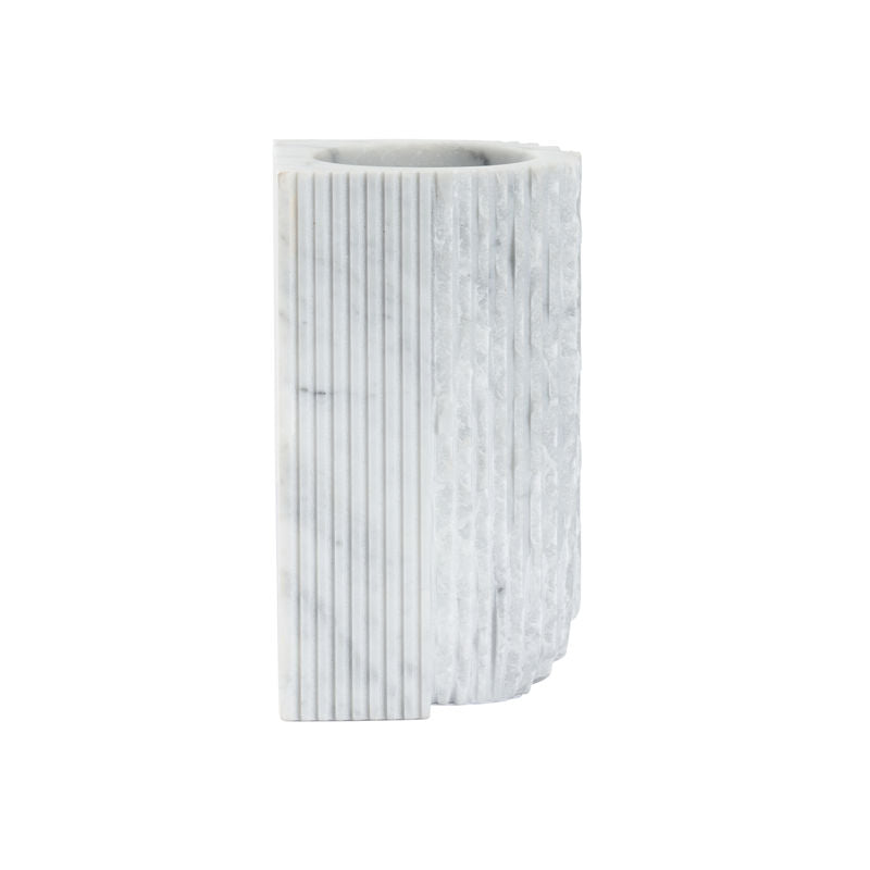 Gwyn Carrera Marble Made White Vase