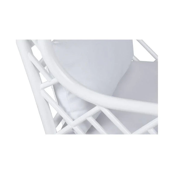 Gwyneth Rattan Frame White Wing Chair - LOOMLAN - Wildwood - Club Chairs