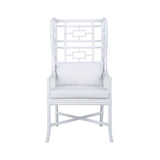 Gwyneth Rattan Frame White Wing Chair-Club Chairs-Wildwood-LOOMLAN