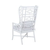 Gwyneth Rattan Frame White Wing Chair-Club Chairs-Wildwood-LOOMLAN