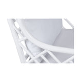 Gwyneth Rattan Frame White Wing Chair-Club Chairs-Wildwood-LOOMLAN