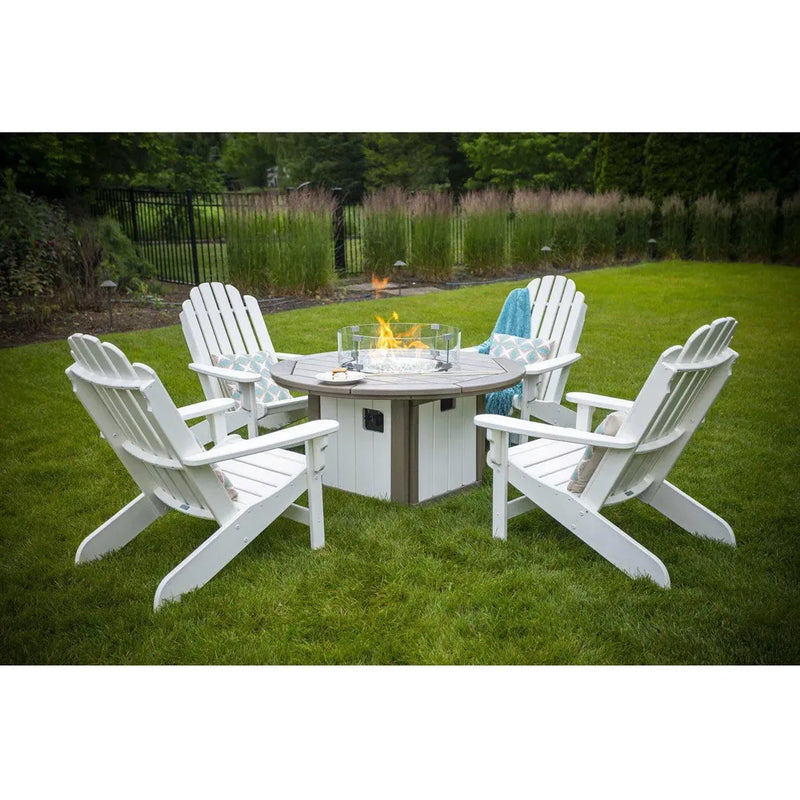 HDPE Round Fire Pit Table USA Made Elementz Blaze-Outdoor Fire Tables-Breezesta-LOOMLAN