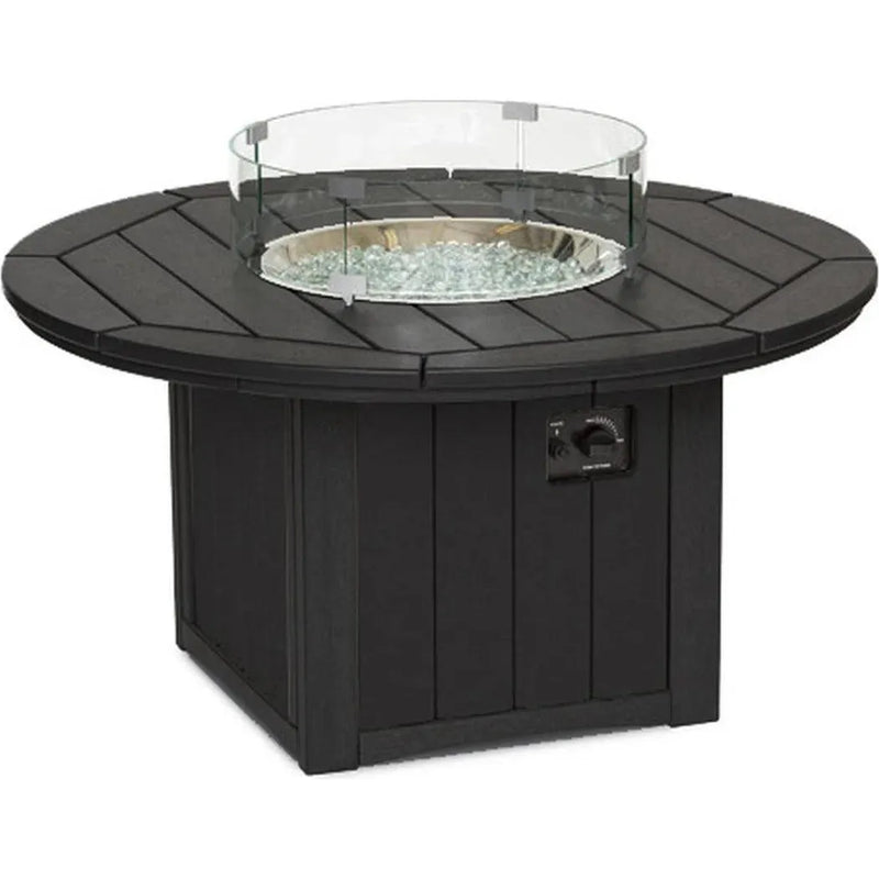 HDPE Round Fire Pit Table USA Made Elementz Blaze-Outdoor Fire Tables-Breezesta-LOOMLAN