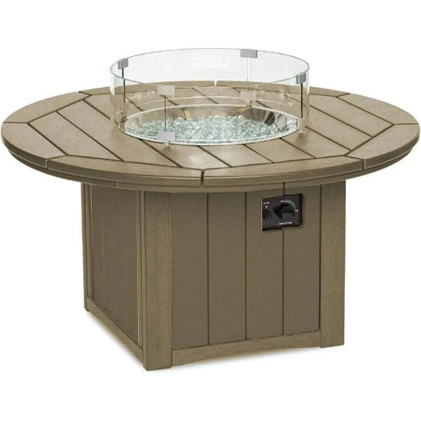 HDPE Round Fire Pit Table USA Made Elementz Blaze-Outdoor Fire Tables-Breezesta-LOOMLAN