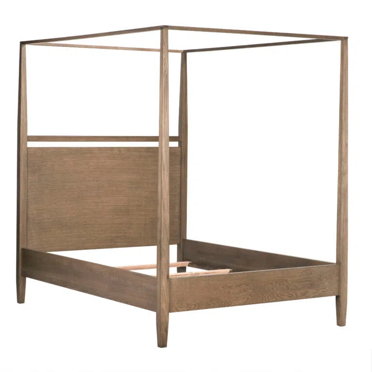 Reclaimed Oak Wooden Modern 4-Poster Bed