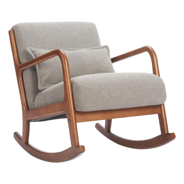 Hady Textured Fabric Rocking Chair