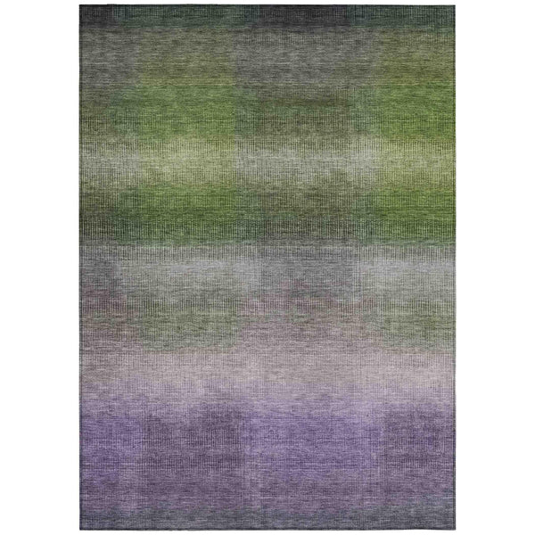 Haelor Green Washable Indoor-Outdoor Rug