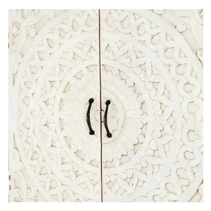 White Farmhouse Boho Chic Cabinet - LOOMLAN - LOOMLAN - TV Stands & Media Centers