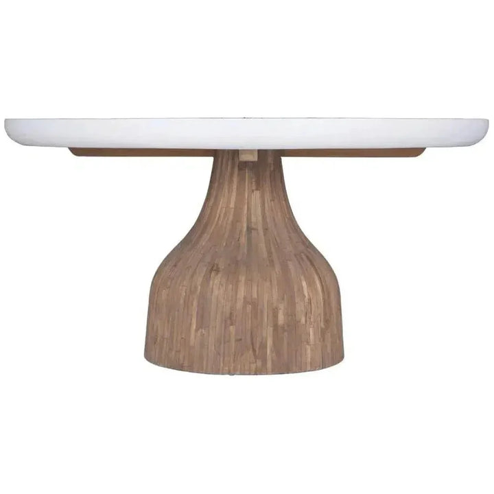 Halo Indoor - Outdoor 60'' Round Dining Table White-Outdoor Dining Tables-Artesia-LOOMLAN