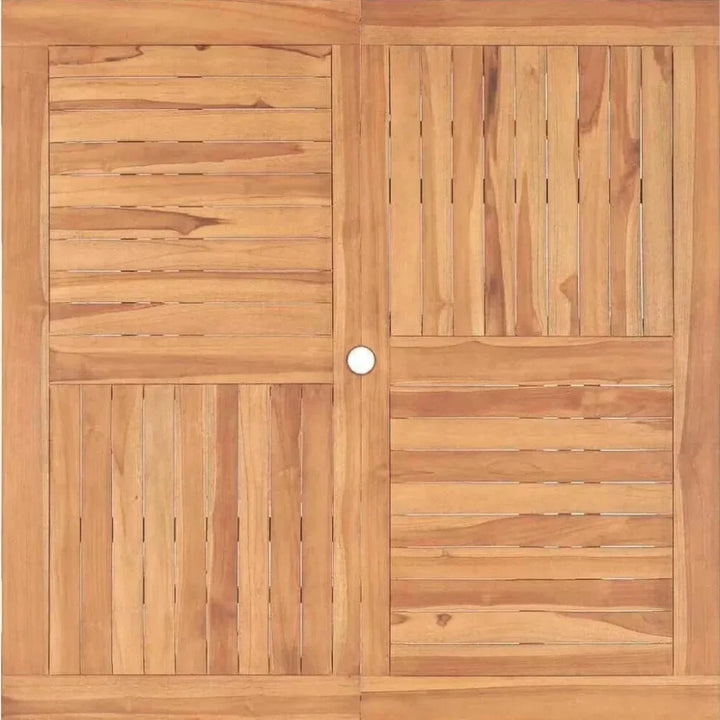 Hamilton Square Teak Outdoor Dining Table Umbrella Hole-Outdoor Dining Tables-HiTeak-LOOMLAN