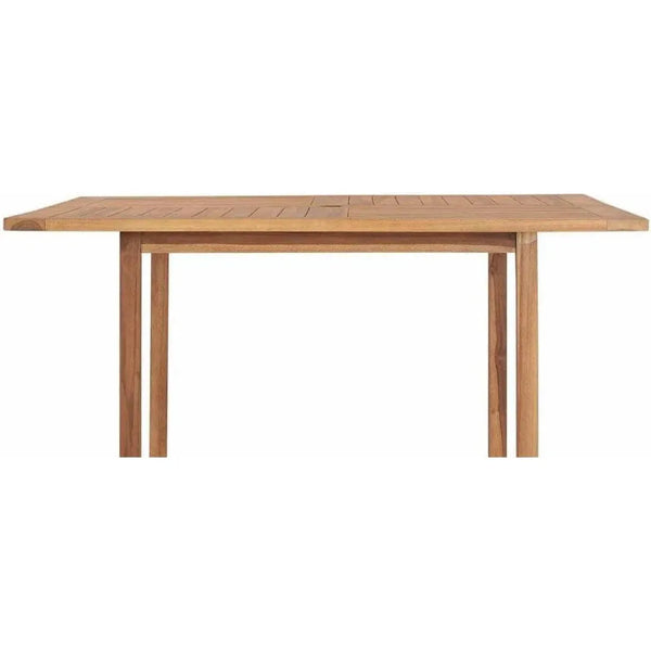 Hamilton Square Teak Outdoor Dining Table Umbrella Hole-Outdoor Dining Tables-HiTeak-LOOMLAN