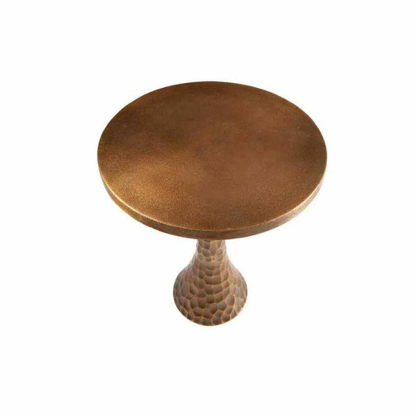 Hammered Brass Scatter Accent Table Side Tables LOOMLAN By Bassett Mirror