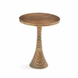 Hammered Brass Scatter Accent Table