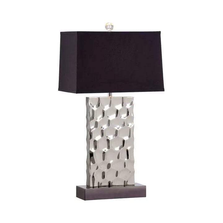 Hammered Honeycomb Steel Made Table Lamp - LOOMLAN - Wildwood - Table Lamps