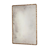 Hammered Edge Metal Framed Gold Floor Mirror