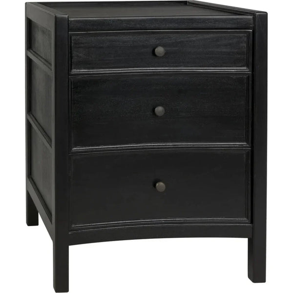 Hampton Three-Drawers Wood Night Stand