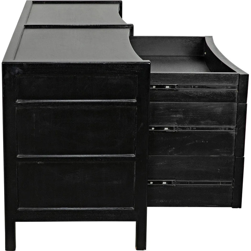 Hampton Wood Dreser With 6 Drawers