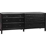 Hampton Wood Dreser With 6 Drawers