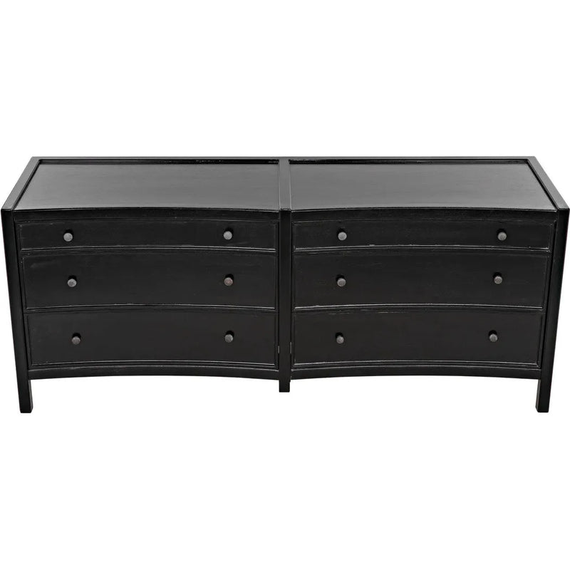 Hampton Wood Dreser With 6 Drawers