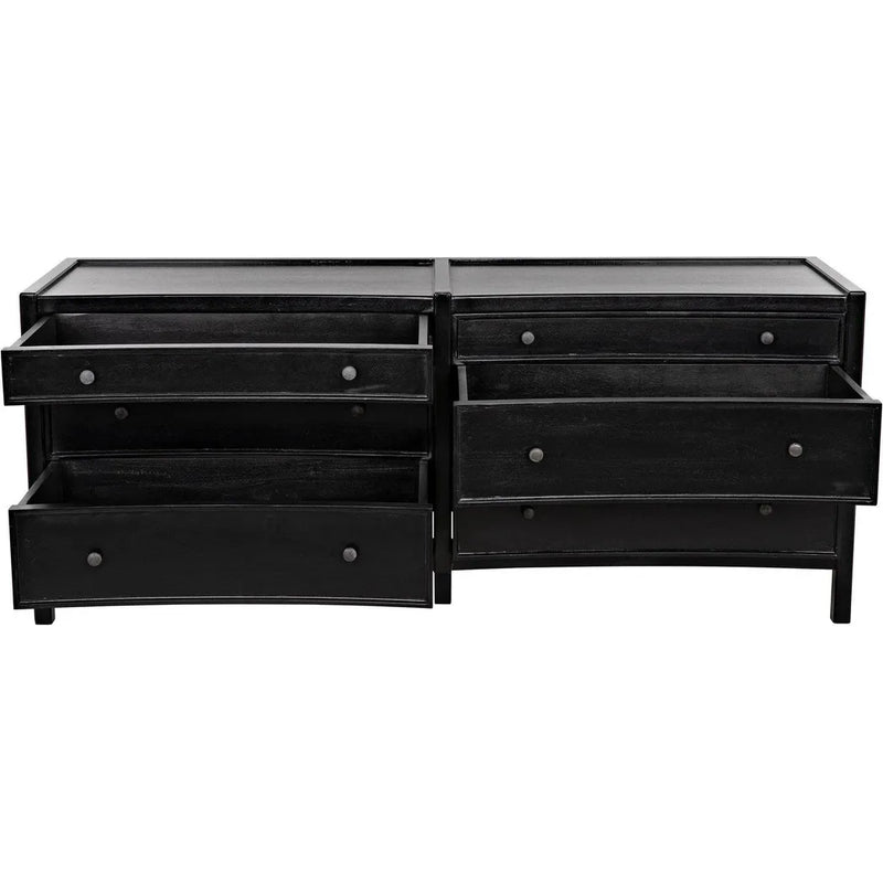 Hampton Wood Dreser With 6 Drawers