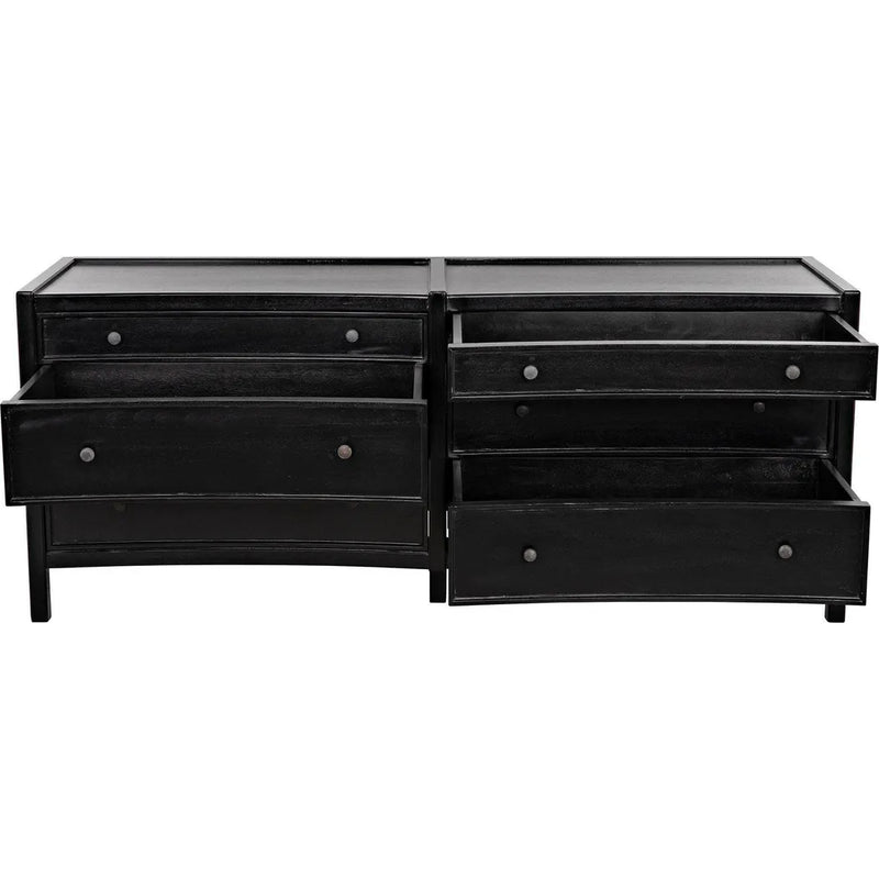 Hampton Wood Dreser With 6 Drawers