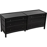 Hampton Wood Dreser With 6 Drawers