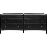 Hampton Wood Dreser With 6 Drawers