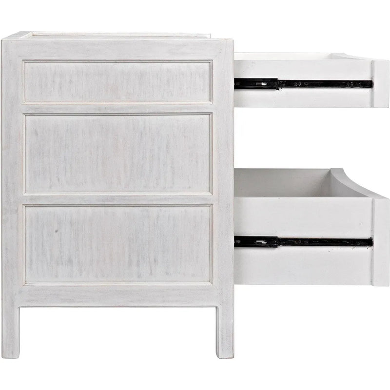 Hampton Wood White Night Stand With Drawers