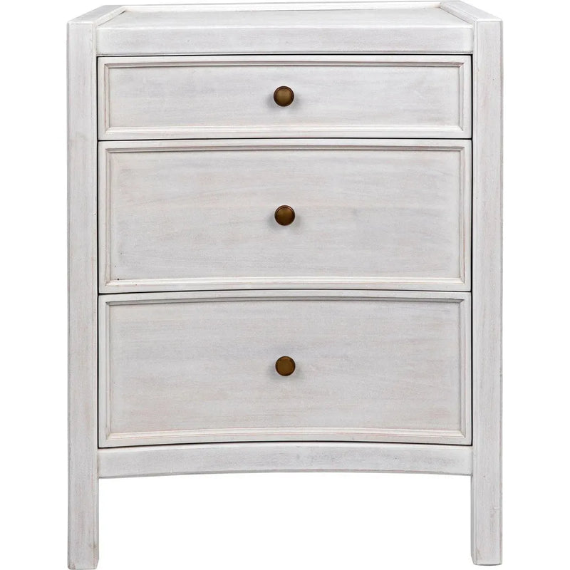 Hampton Wood White Night Stand With Drawers