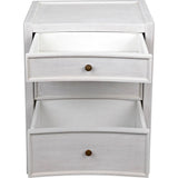 Hampton Wood White Night Stand With Drawers