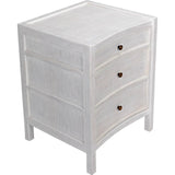 Hampton Wood White Night Stand With Drawers