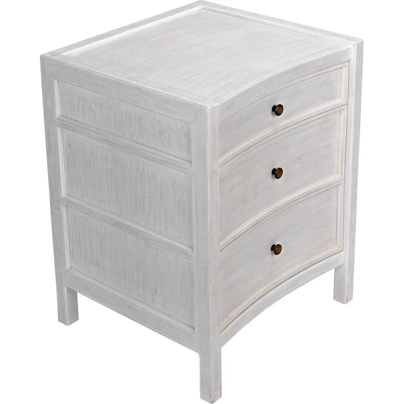 Hampton Wood White Night Stand With Drawers