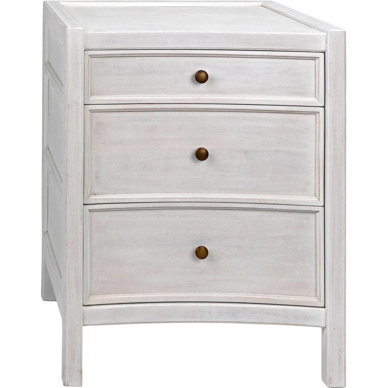 Hampton Wood White Night Stand With Drawers