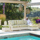 Hamptons Left Arm Chaise Unit All-Weather Outdoor Furniture Outdoor Modulars LOOMLAN By Lloyd Flanders