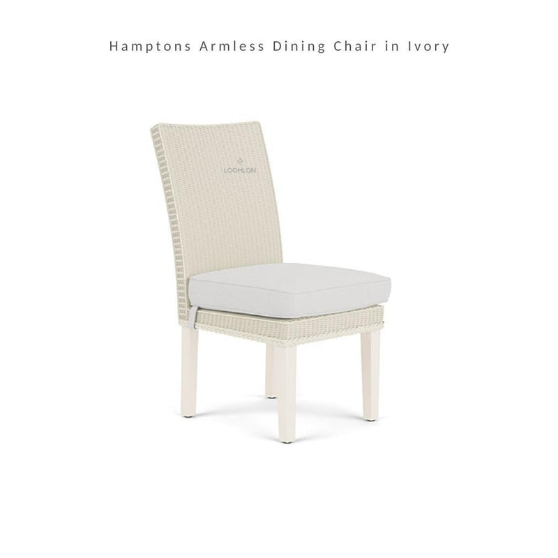 Hamptons Outdoor Furniture Wicker Armless Dining Chair Outdoor Dining Chairs LOOMLAN By Lloyd Flanders