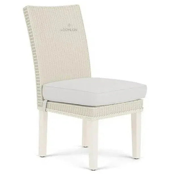 Hamptons Outdoor Furniture Wicker Dining Chair-Outdoor Dining Chairs-Lloyd Flanders-LOOMLAN