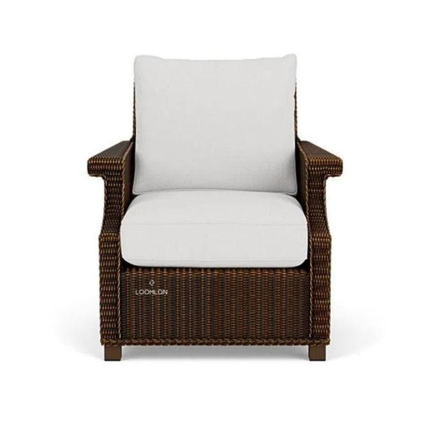 Hamptons Outdoor Furniture Wicker Lounge Chair-Outdoor Lounge Chairs-Lloyd Flanders-LOOMLAN